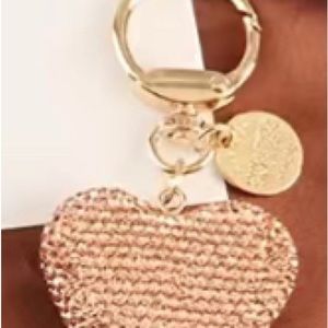 Brand New Golden color heart key ring.